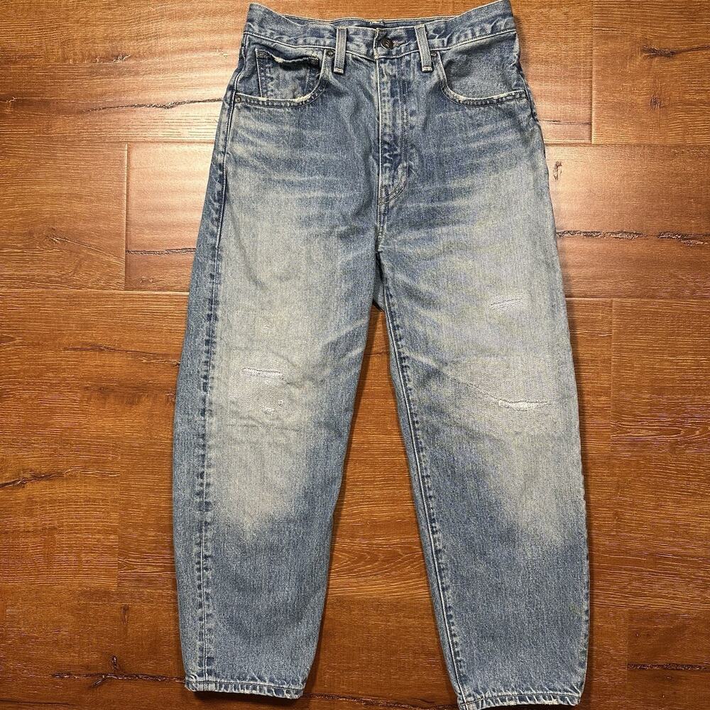 Levis Made & Crafted Barrel Jeans Womens 25x24 Mid Wash Made In Japan Retro City